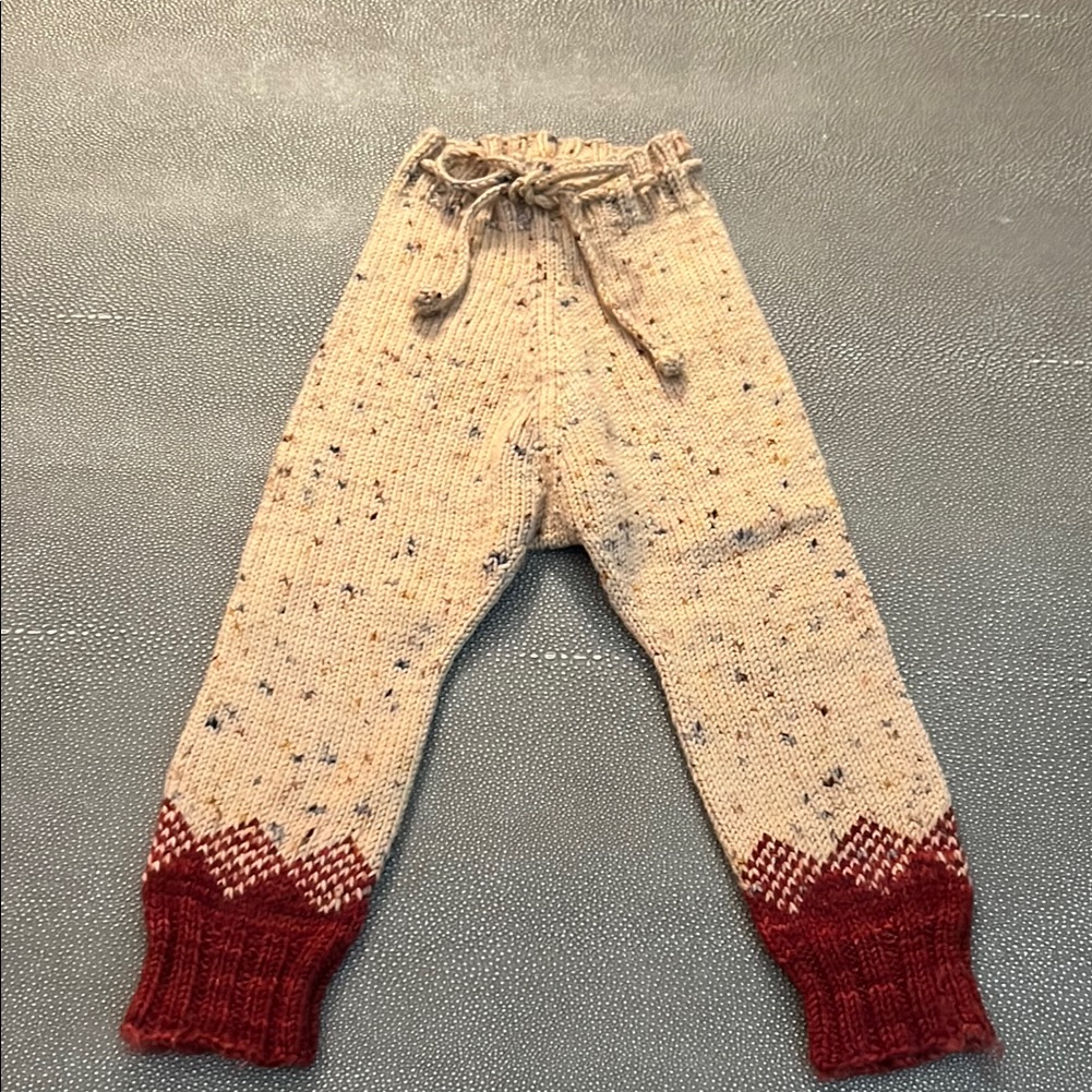 Misha & Puff Camel And Brick Pinecone Wool Snowy Day Leggings 12/18